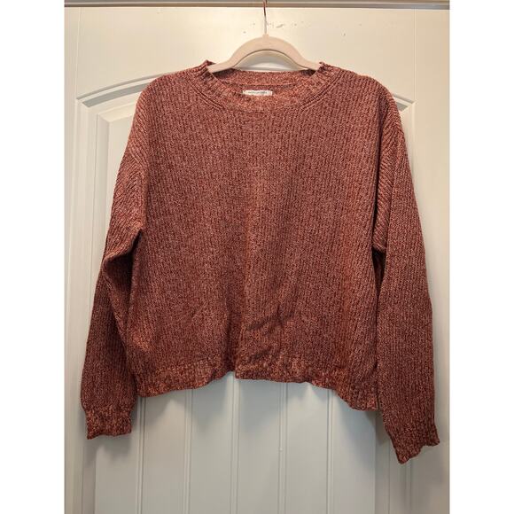American Eagle Women’s Crew Neck Pullover Soft Knitted Sweater Top Size M Pink - Picture 1 of 3